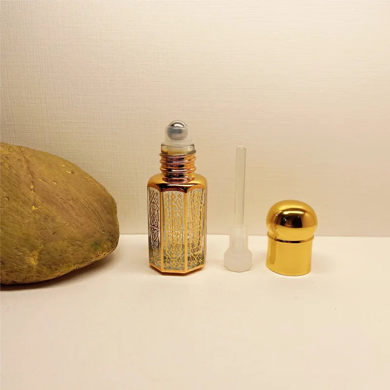 3ML/6ML/12ML Laser Coated Crystal Essential Oil & Perfume Rollerball Bottle – Spiral Sealed Dropper Dispenser