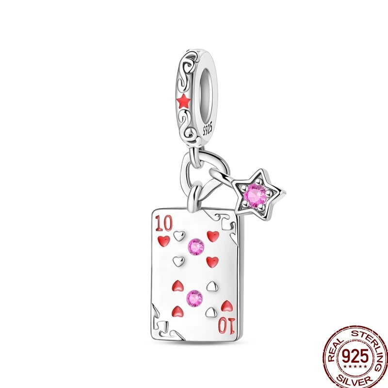 100% 925 Sterling Silver Heart Family Charms with Pumpkin & Pave Zircon Pendant – Fits Original Bracelet DIY Jewelry Gifts