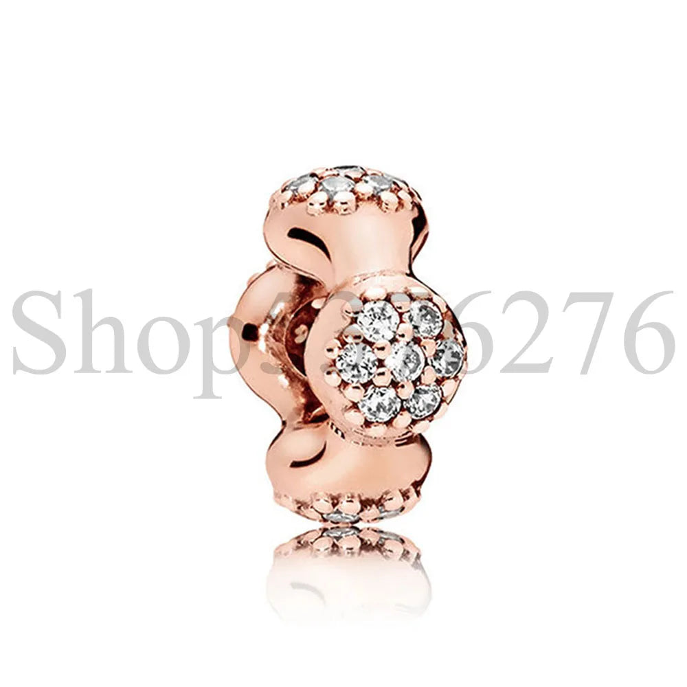 925 Sterling Silver Dazzling Daisy Flower Spacer Charm | Forget Me Not Bead for Women Bracelet DIY Jewelry Gift