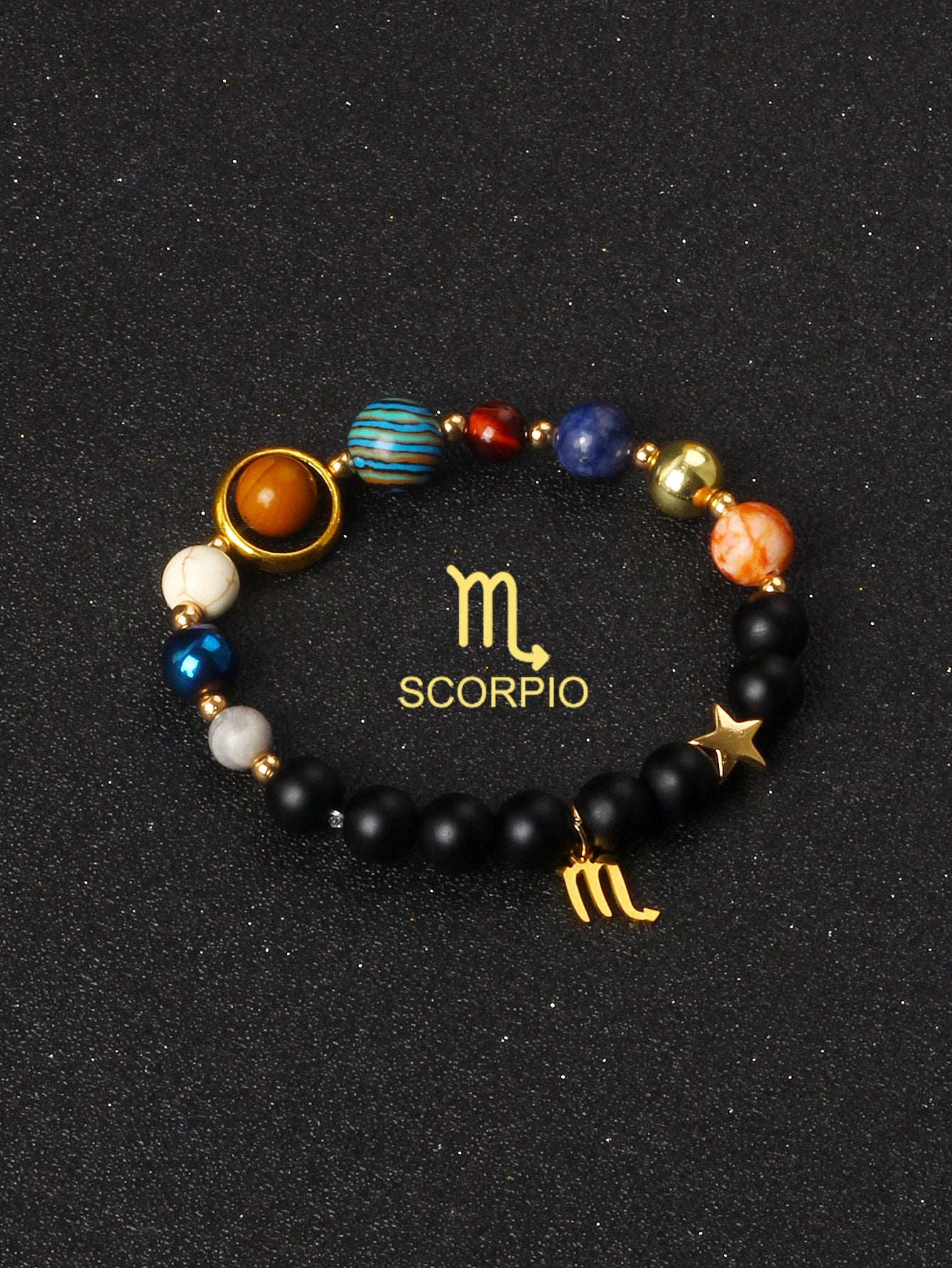 Eight Planets & 12 Constellation Natural Stone Bracelets | Universe Galaxy Solar System Jewelry for Women