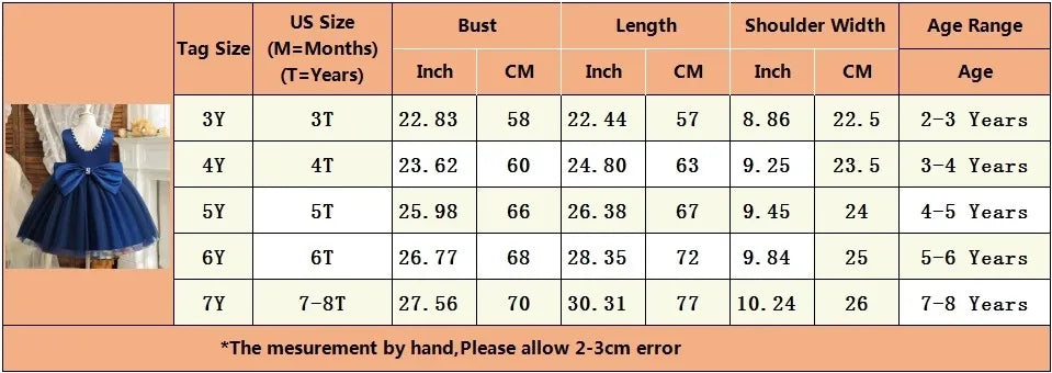 Hello Kitty Kids Pearls Elegant Princess Dress for Girls Backless Bow Baby 1st Birthday Baptism Tutu Gown Wedding Dress