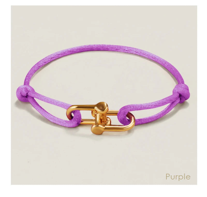 MOONLIGHT Adjustable U-Shape Silk Rope Bracelet | Classic Women’s Charm Bracelet High Quality Jewelry Gift