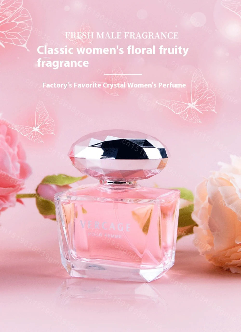 50ML Osmanthus, Peony & Pomegranate Perfume for Women – Crystal Diamond Series | Light, Elegant & Long-Lasting Scent