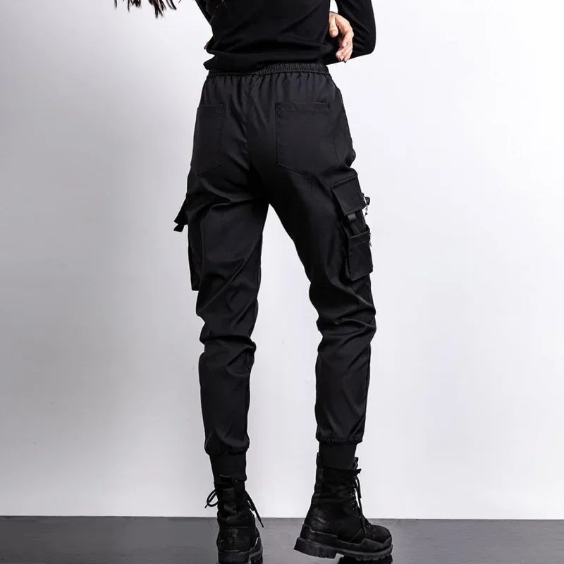 2024 Women’s Black Work Pants | Slimming Elastic Ankle-Length Sports Pants | Spring & Autumn Trendy Pants