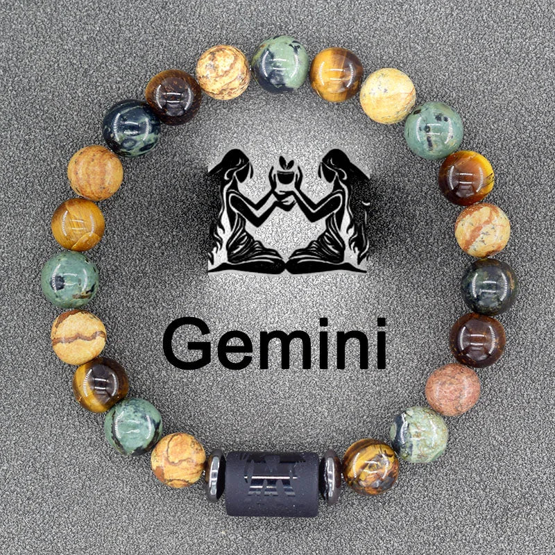 Zodiac Sign Bracelet for Men & Women | 12 Constellation Bangles | Gemini, Virgo, Leo, Libra Friendship Gift