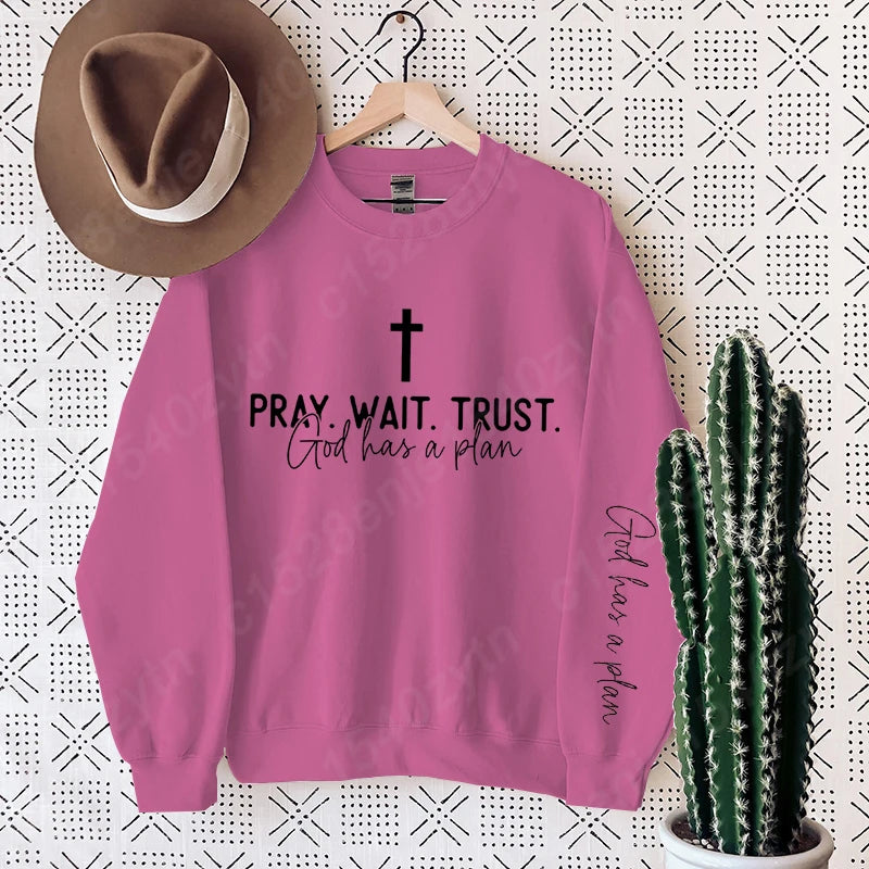 Women’s Uplifting Christian Quote Crewneck Sweatshirt | Oversized Long Sleeve Inspirational Pullover