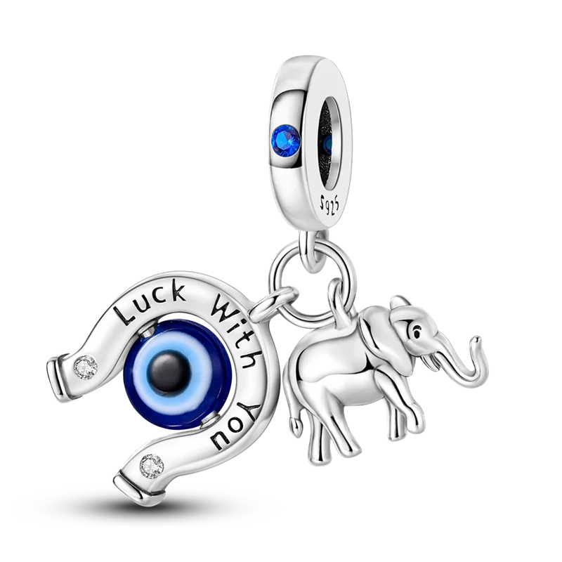 Blue Series 925 Sterling Silver Charms | Butterfly, Earth & Ocean Beads Pendants Fit Original Bracelet DIY Jewelry