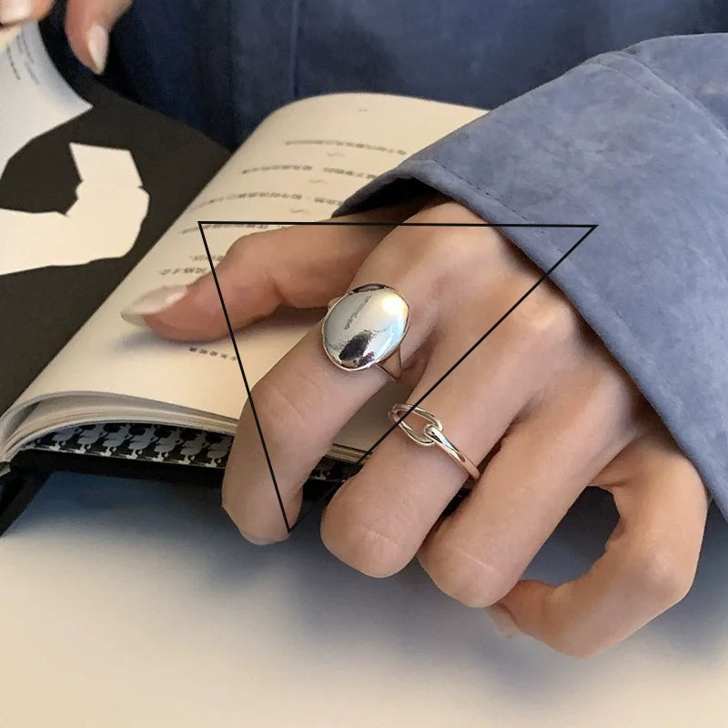 VENTFILLE 925 Sterling Silver Flower Lace Ring – Adjustable CZ Korean Fashion Jewelry