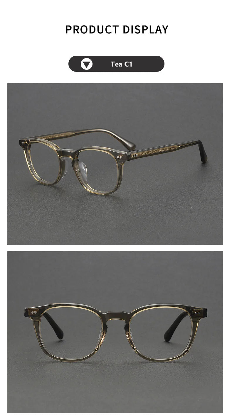 2025 Vintage Round Acetate Glasses 👓 Unisex High-Quality Eyewear