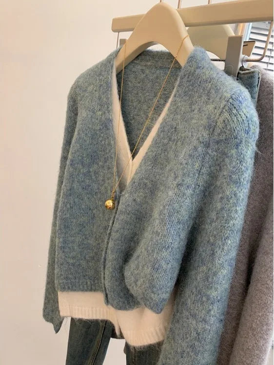 🍂 Cozy Knitted Long Sleeve Sweater 👚 Women's Fashion Layering Top 🌸 Korean Style Early Autumn Wear