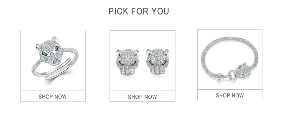 ALLNOEL 925 Sterling Silver Animal Hip Hop Bracelet | Women’s Shining Cubic Zirconia Fashion Jewelry Gift