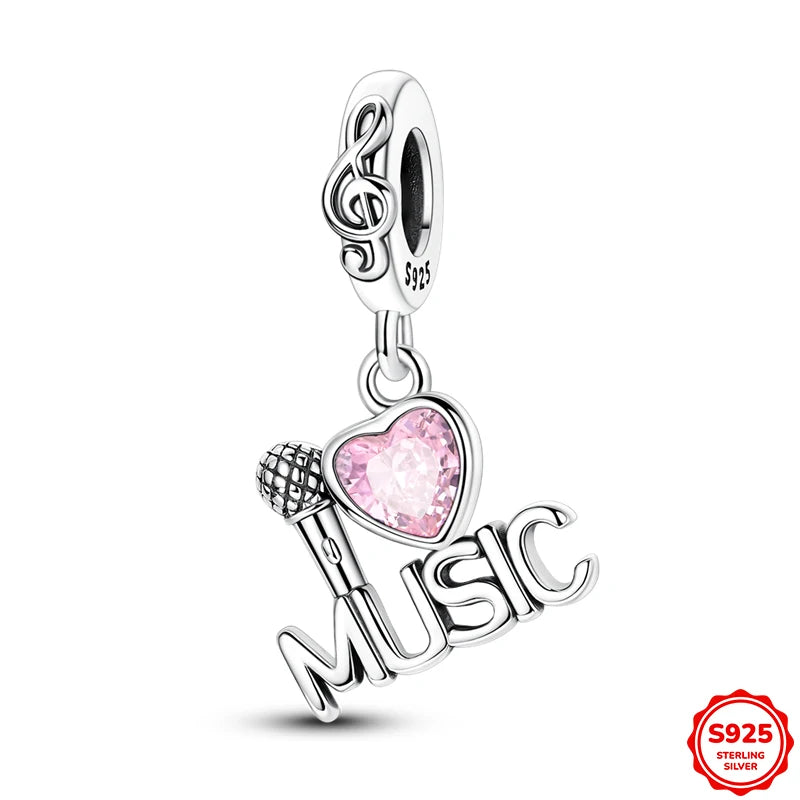 Hot Sale 925 Sterling Silver Moments Keychain Charm | Fit Original Bracelet Beads Women’s Elegant Jewelry Gift