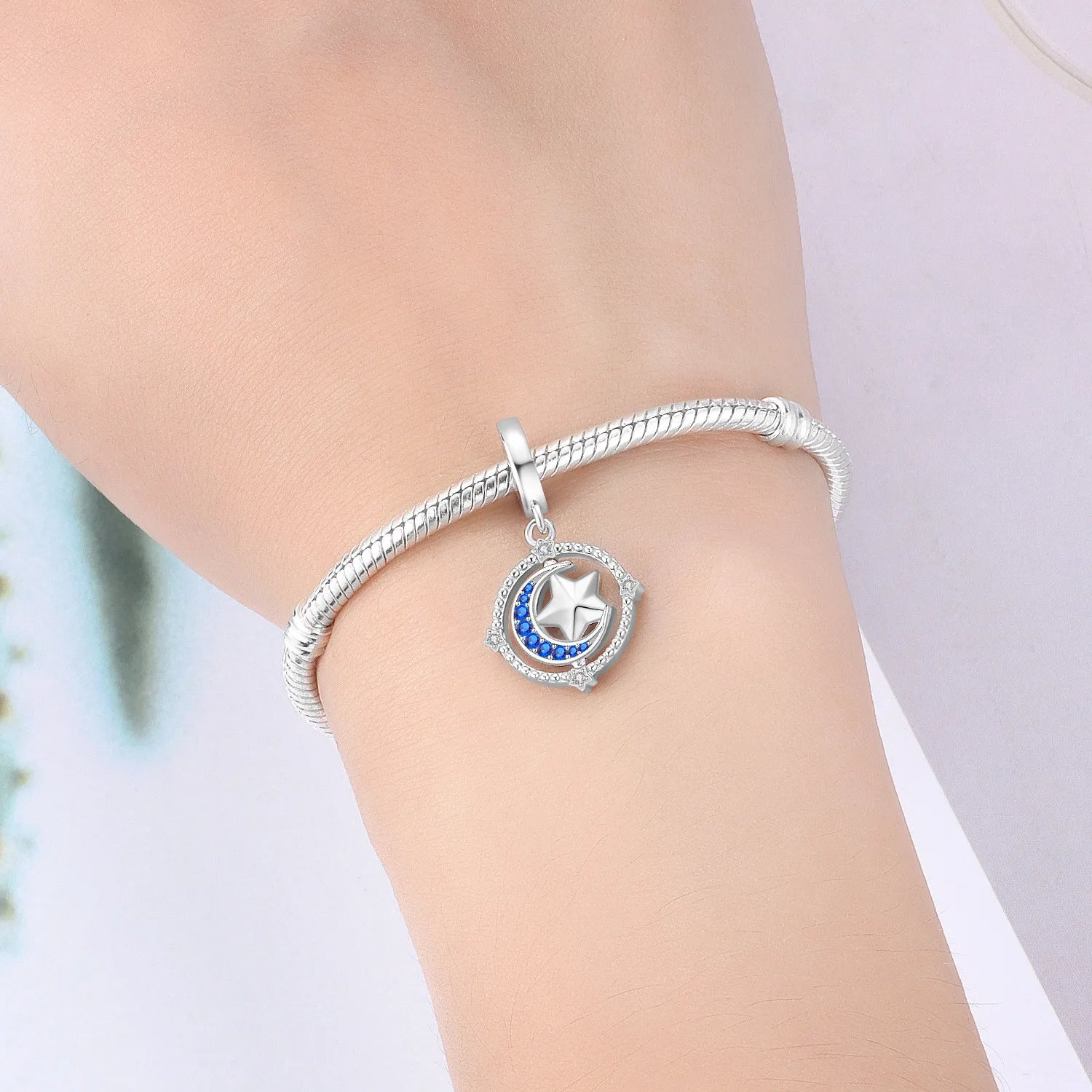 925 Sterling Silver Lovers Charms | Star Moon Sun & Magic Tarot Card Pendant for Bracelet Necklace DIY Jewelry Gift