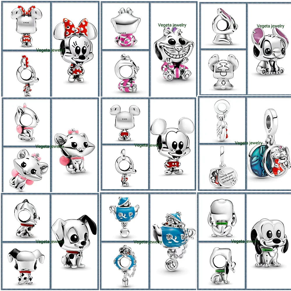 2025 New 925 Sterling Silver Disney & Harry Potter Charm Beads – Fit Original Pandora Bracelet, Women’s Fashion Gift