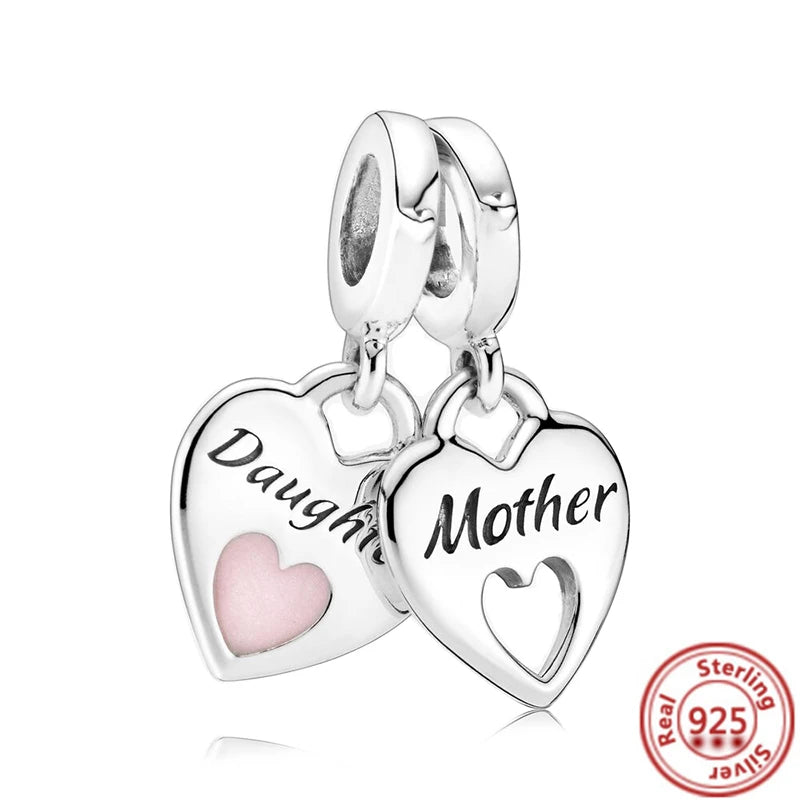 925 Sterling Silver Heart-Shaped Series Sweet Beads | Fit Original DIY Bracelet Women’s Jewelry Accessories Gift