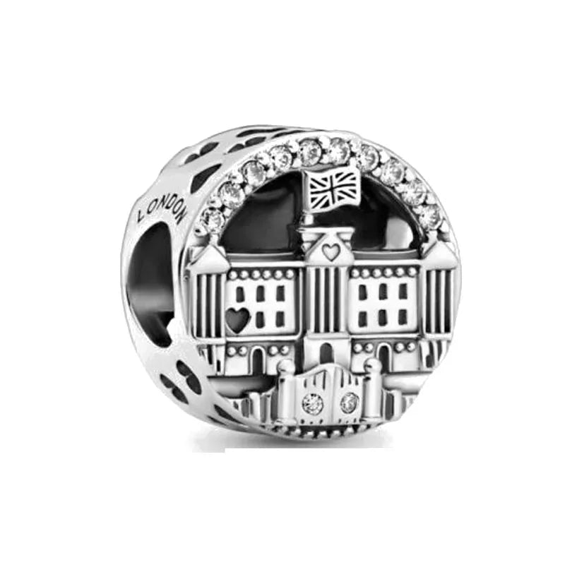 925 Sterling Silver Monkey, Dog Paw & Heart Mom Charm | Fits Original European Bracelet DIY Jewelry Gift