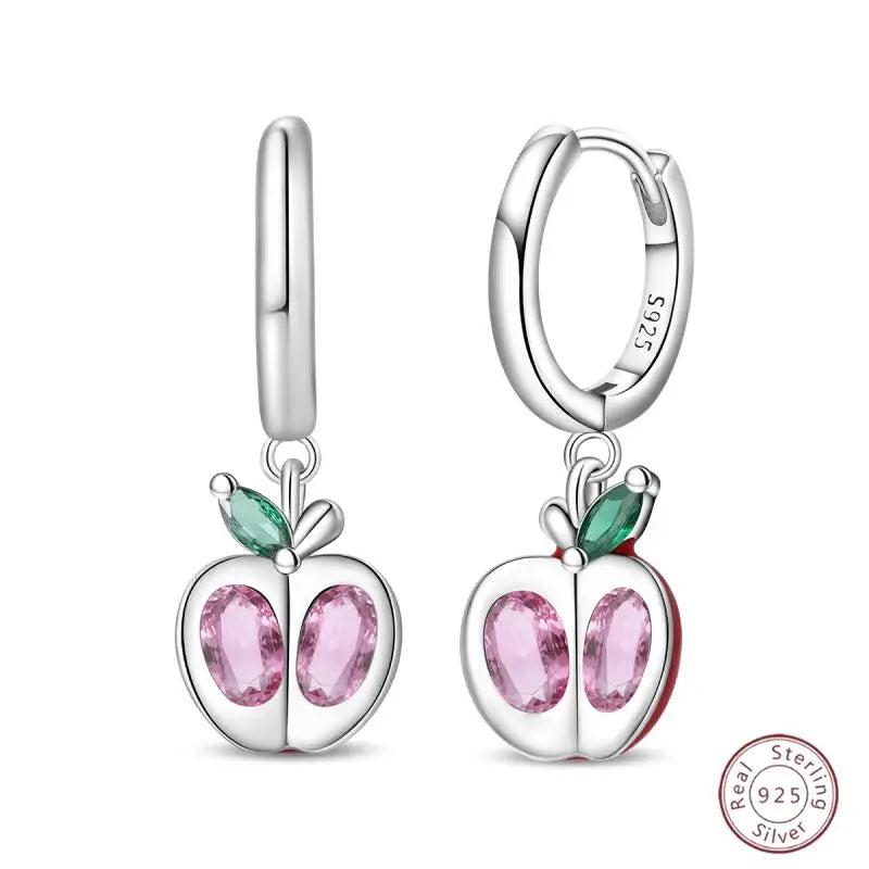 New Original 925 Sterling Silver Sweetheart Bow & Crab Ocean Earrings | Donut Zircon Round Design Women’s Fine Jewelry