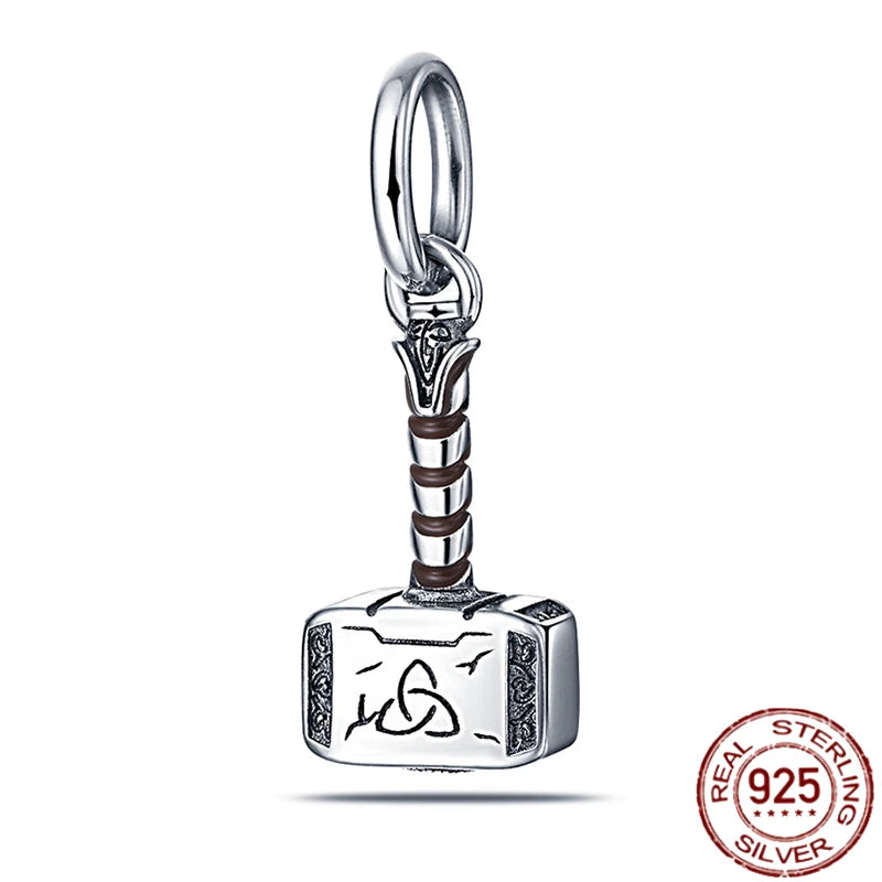 MINISO Marvel 925 Sterling Silver Charms Deadpool Wolverine Beads for Bracelet DIY Jewelry