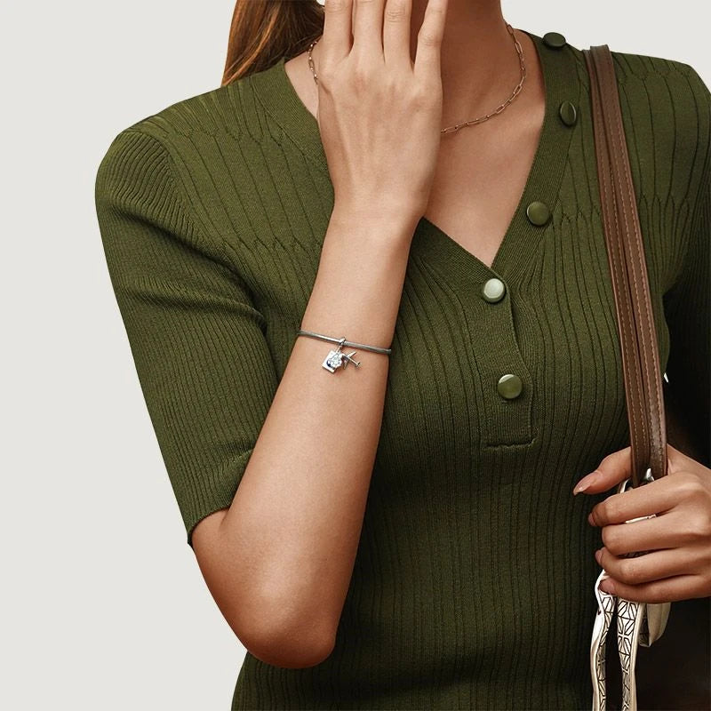 925 Silver 🎓☕ Coffee, Family & Travel Charm | Pandora Fit Bead DIY