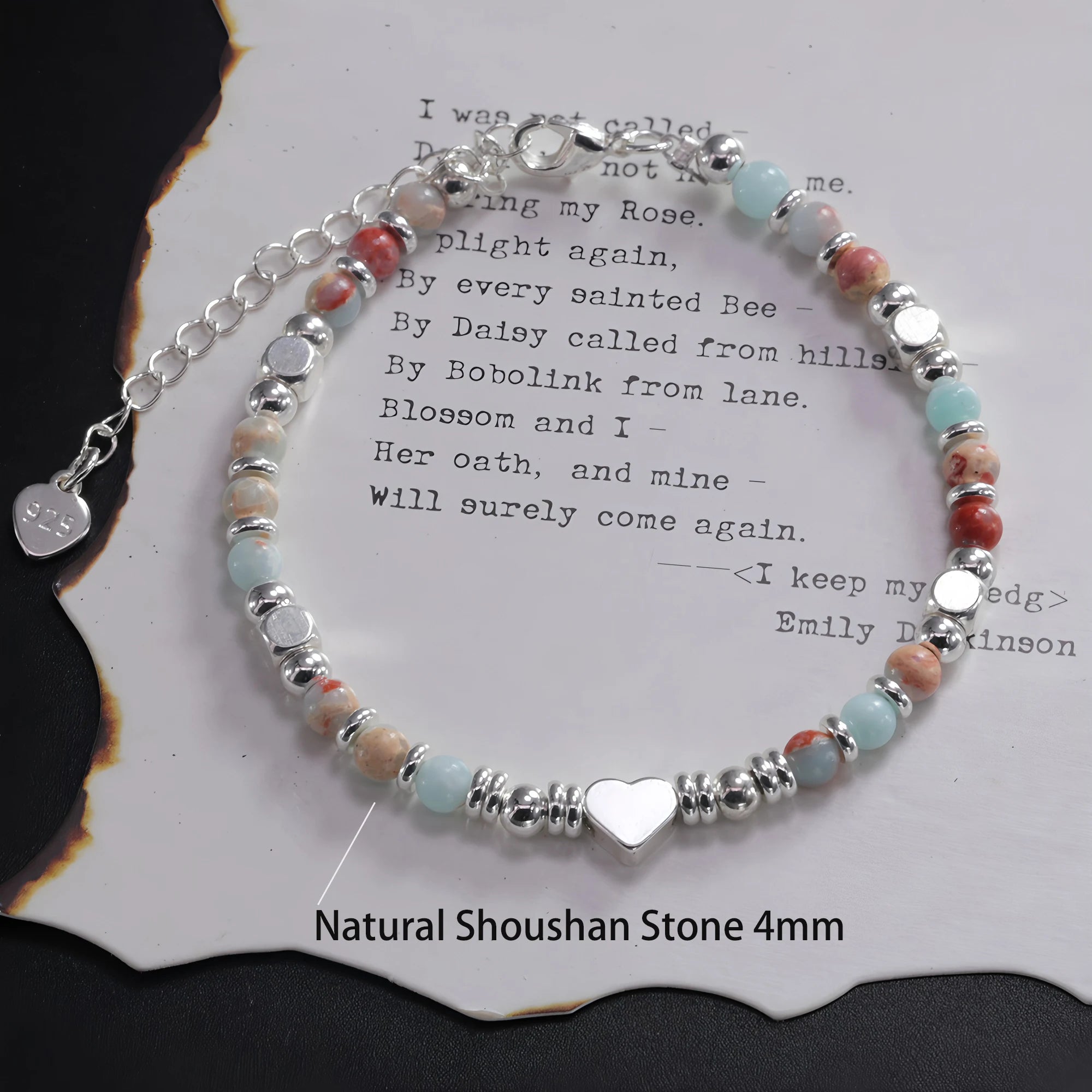 VENTFILLE 925 Sterling Silver Red Agate Bracelet | Flower Pendant Lucky Bead | Original Jewelry Gift for Women