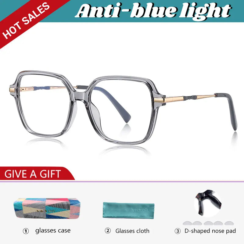 VICKY Square Frame Glasses 👓 Women’s Anti-Blue Light Prescription PFD2211