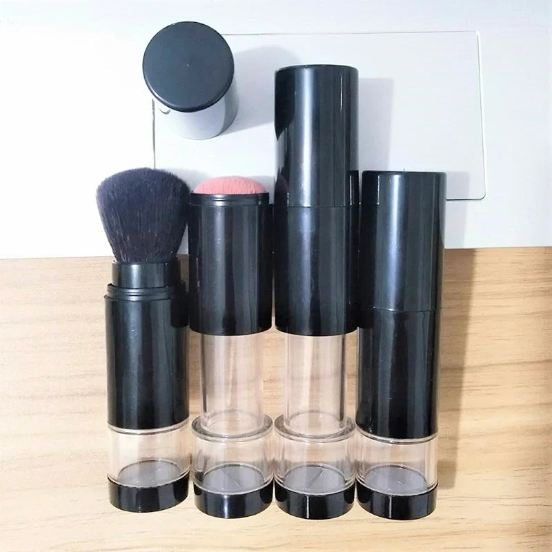 Portable Makeup Brushes Set – Face Cosmetic Foundation, Powder & Blush Makeup Brush with Travel Storage Beauty Tool