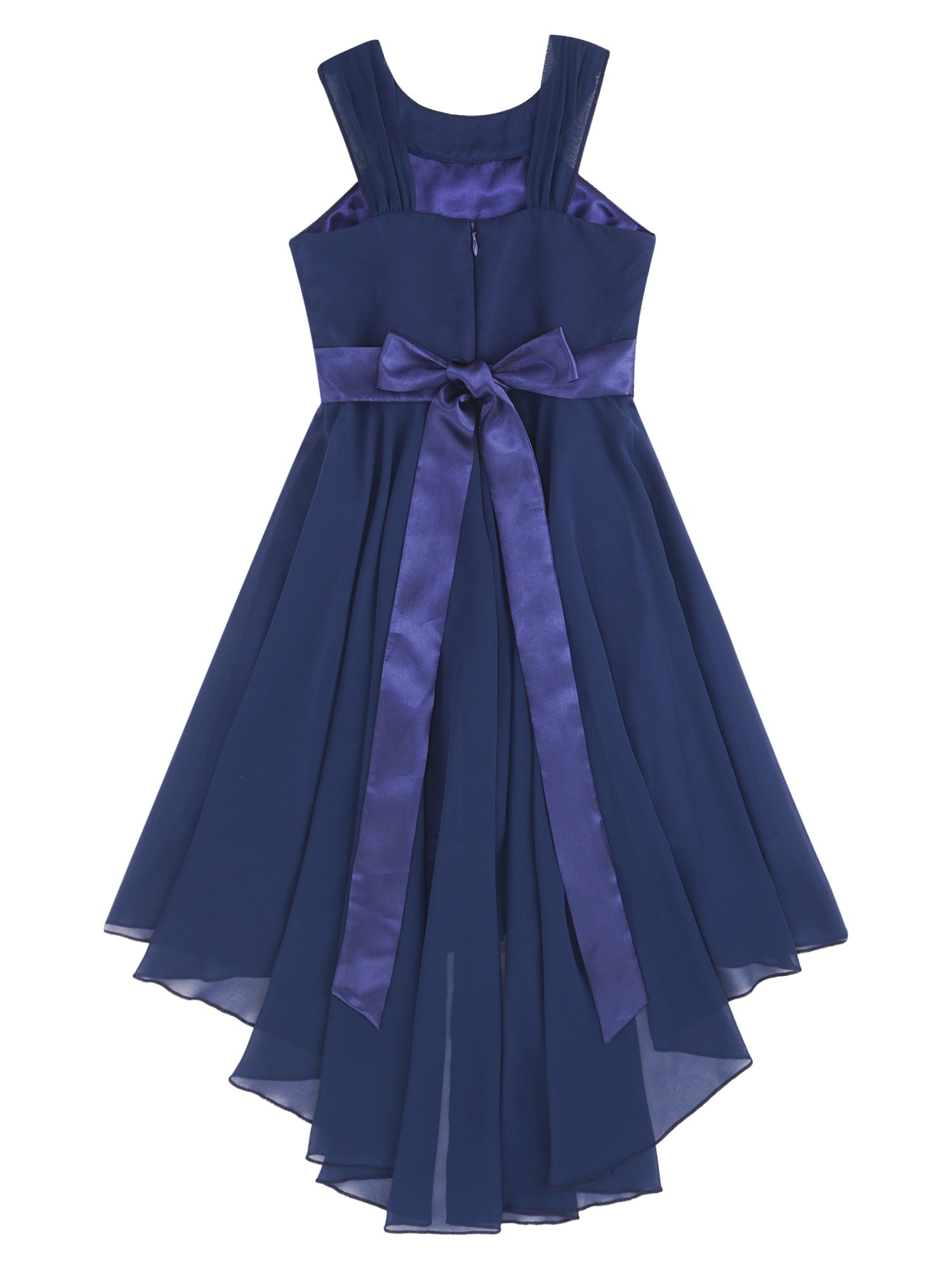 iEFiEL Summer Flower Girl Dress | High-Low Chiffon Princess Dress | Kids Wedding & Party Formal Occasion Gown