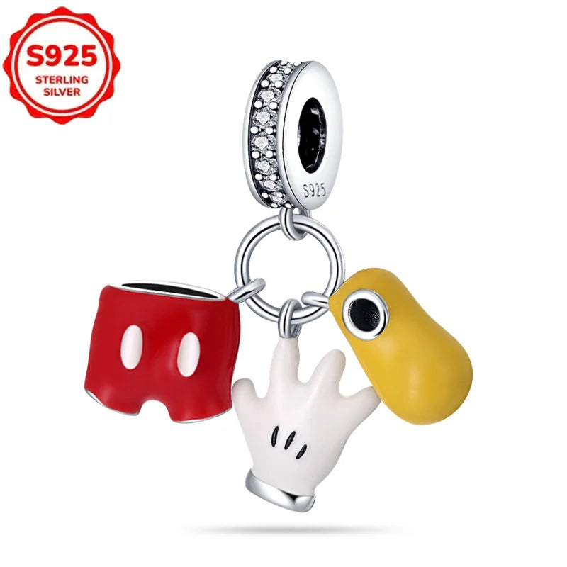 New Disney 925 Sterling Silver Cheshire Cat & Dumbo Charms – Original Bracelet Beads DIY Pendant Halloween Jewelry Gift