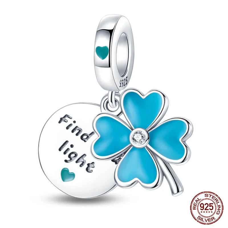 Blue Ocean Series 925 Sterling Silver Turtle Crab Mermaid Charms for 3mm Bracelet