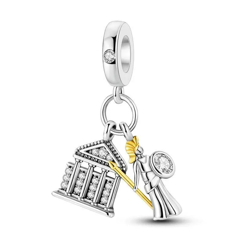 925 Sterling Silver Jesus Religious Symbol Charm Bead | Faith Pendant for Original Bracelet DIY Jewelry Gift