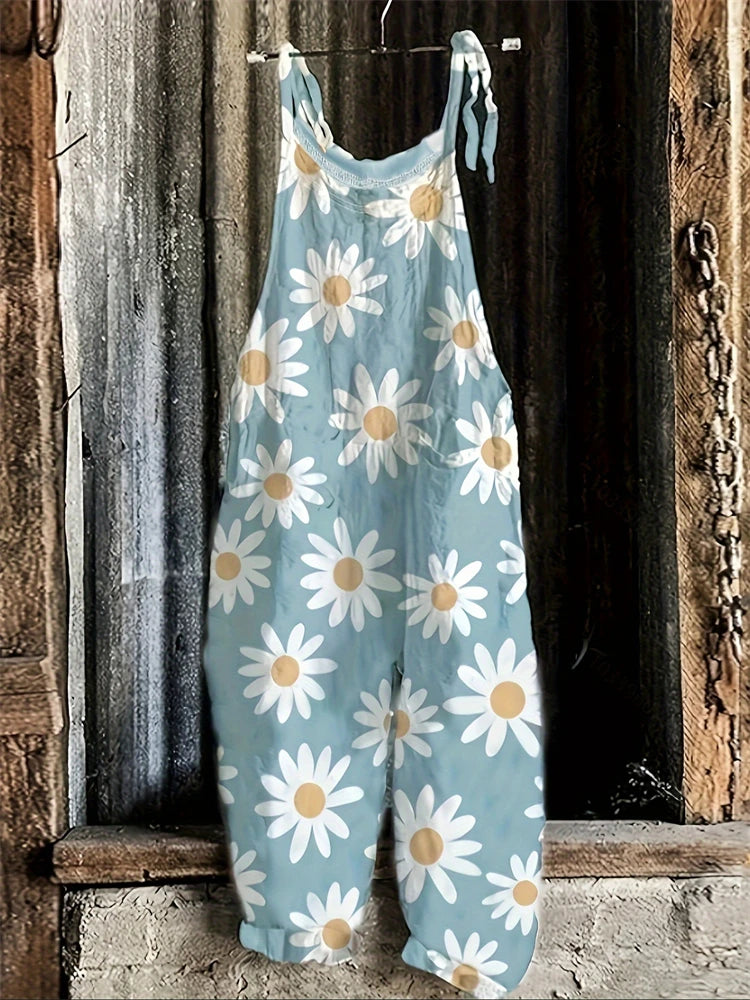 New Women's Strawberry Printed Jumpsuit – Cute Casual Summer Suspenders Set, Loose & Comfortable