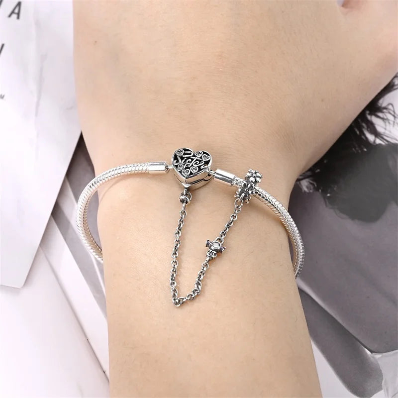 S925 Sterling Silver Snake Bone Chain Bracelet | Pandora Fit DIY Jewelry