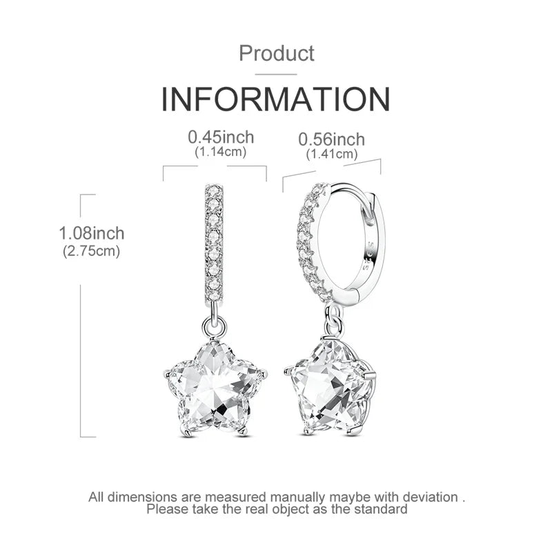 New Original 925 Sterling Silver Sweetheart Bow & Crab Ocean Earrings | Donut Zircon Round Design Women’s Fine Jewelry