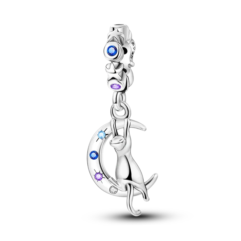 925 Sterling Silver Heart Shaped Warm Family Charm Beads Butterfly Flower Pendant