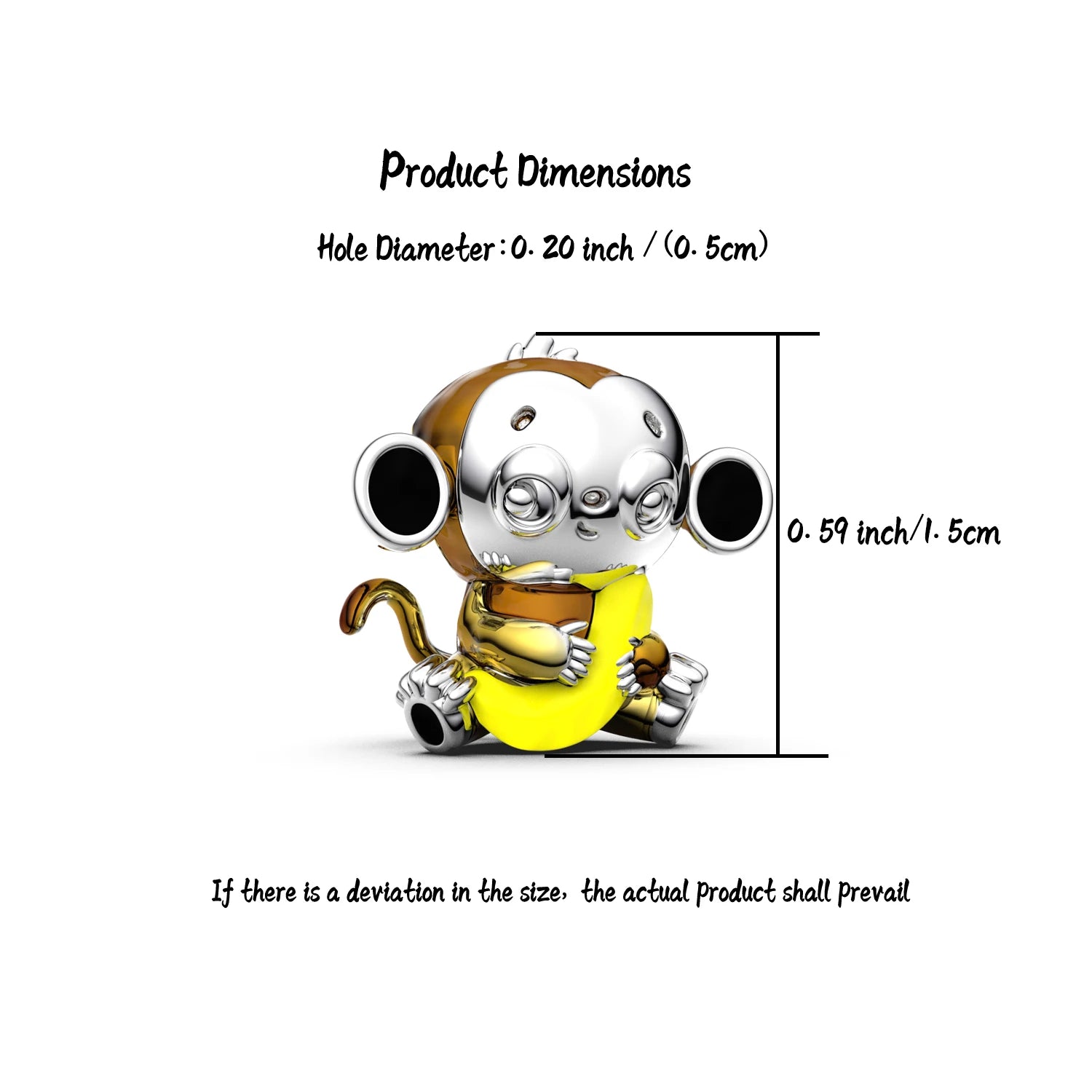 Manyilus 2025 Monkey Charm | S925 Sterling Silver Bead for Original Bracelet & Jewelry Making Gifts