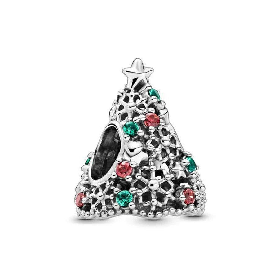 Sparkling Christmas Butterfly Bell Moon Charms | 925 Silver Beads Fit Original Pan Bracelet | DIY Women Jewelry New Year Gift