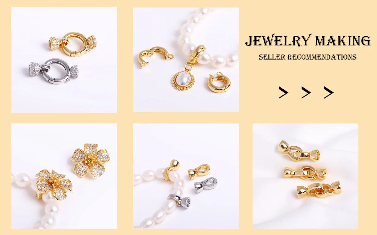 18K Gold Plated Zircon Round Spacer Beads | Brass Bracelet Beads for Jewelry Making | DIY Bead Separators Accessories