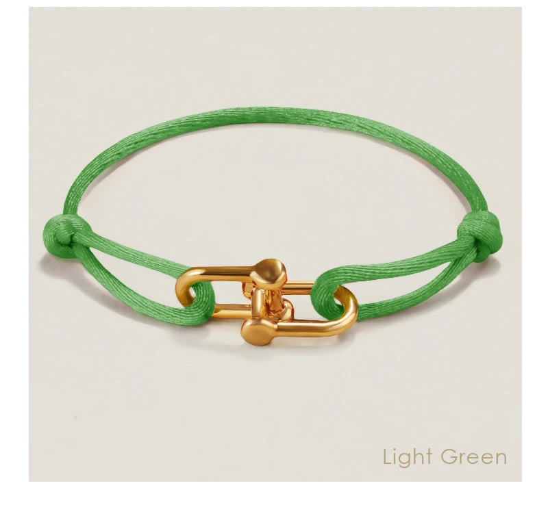 MOONLIGHT Adjustable U-Shape Silk Rope Bracelet | Classic Women’s Charm Bracelet High Quality Jewelry Gift