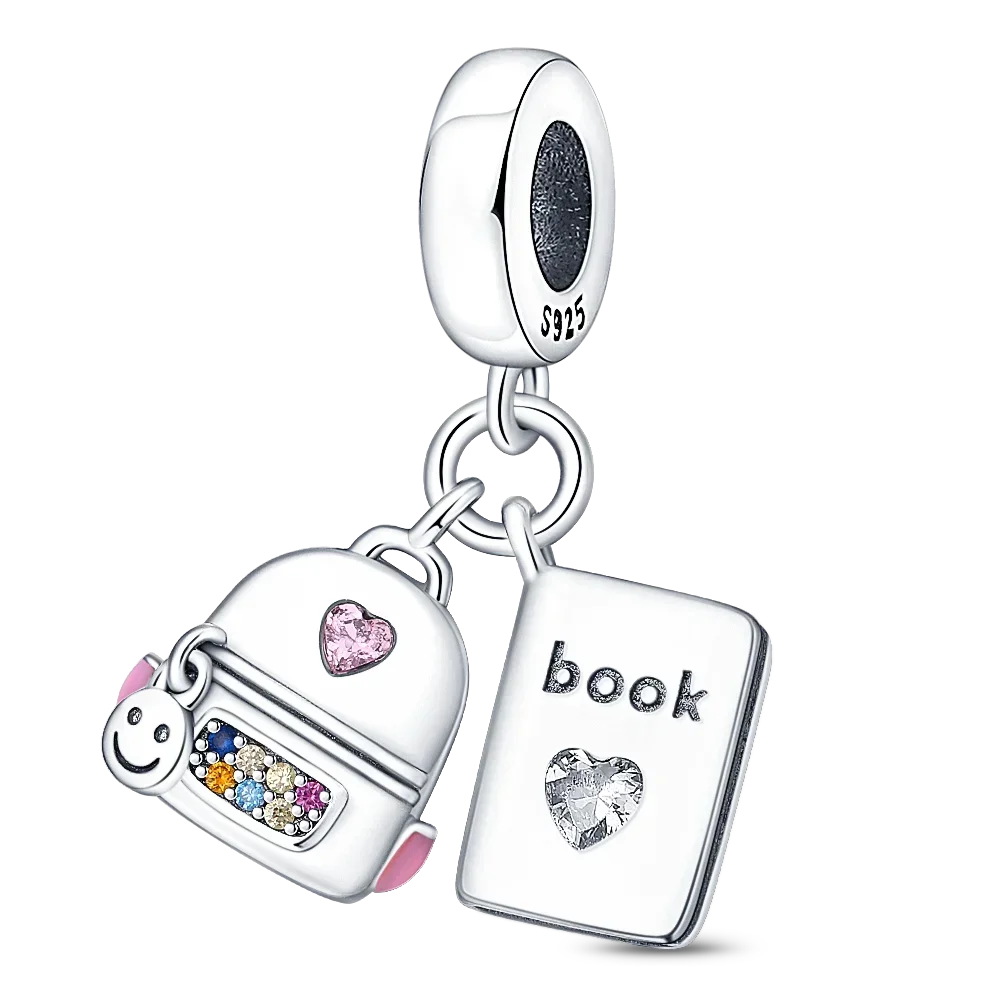 925 Sterling Silver Golden Heart Lock & Birthday Candle Charm | Fit Original Pandora Bracelet DIY Jewelry