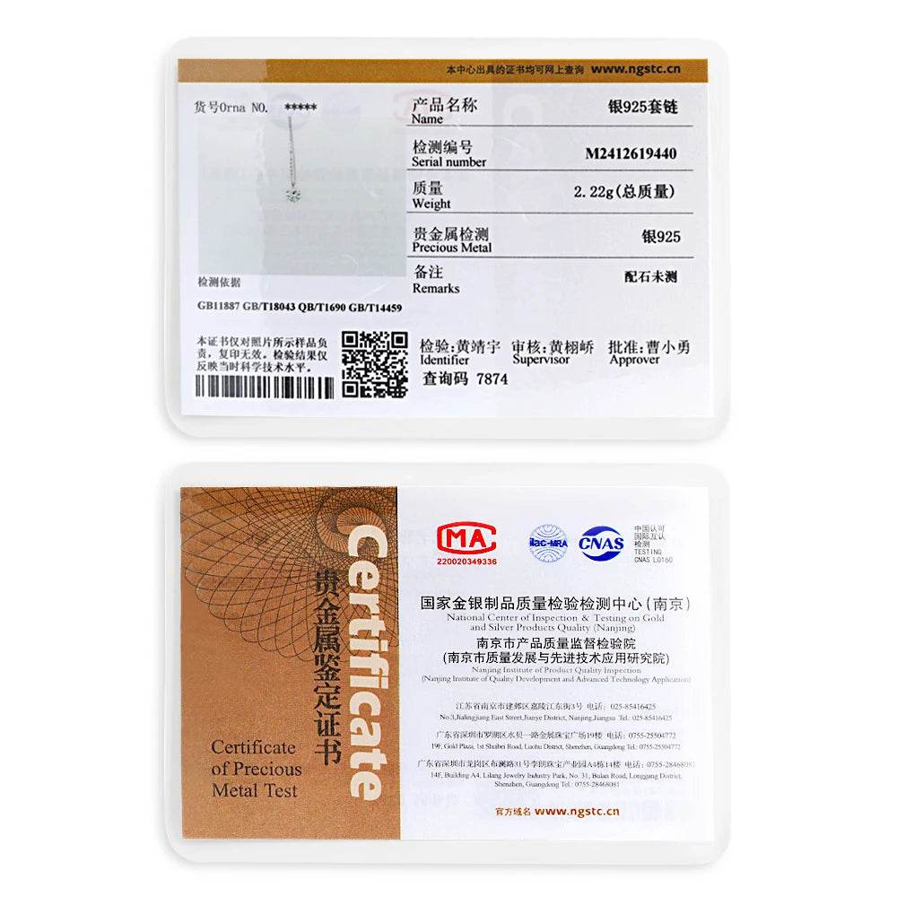 FEOBUR 1/2CT Moissanite Diamond Necklace – 925 Silver Crown Pendant for Women