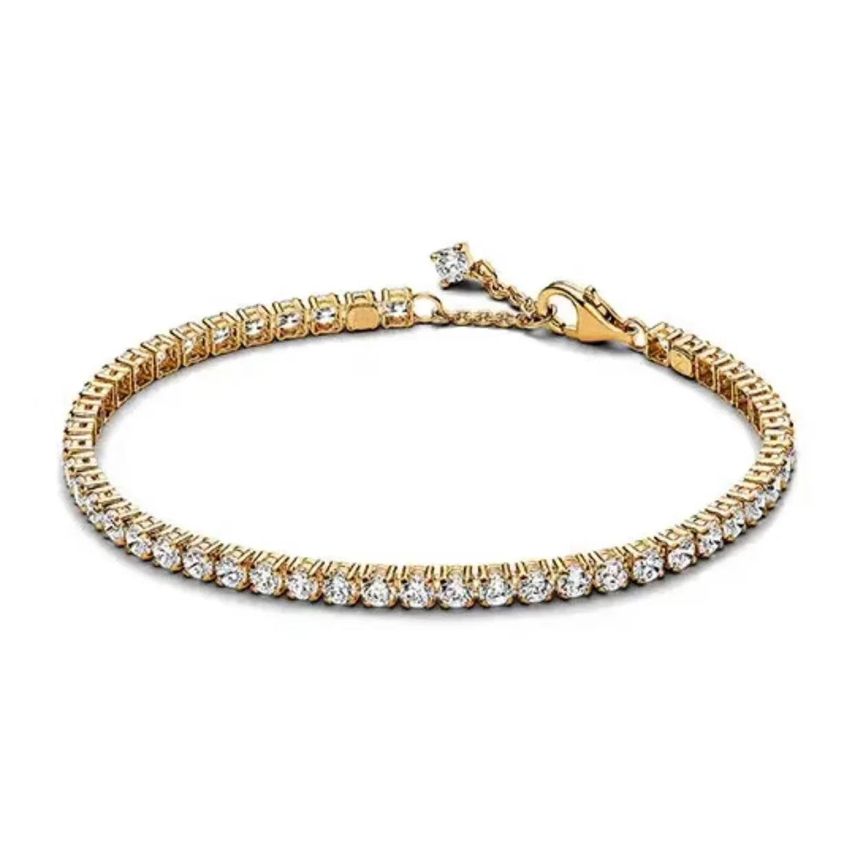Charming 925 Sterling Silver Tennis Bracelet | DIY Bead Fashion Jewelry Gift