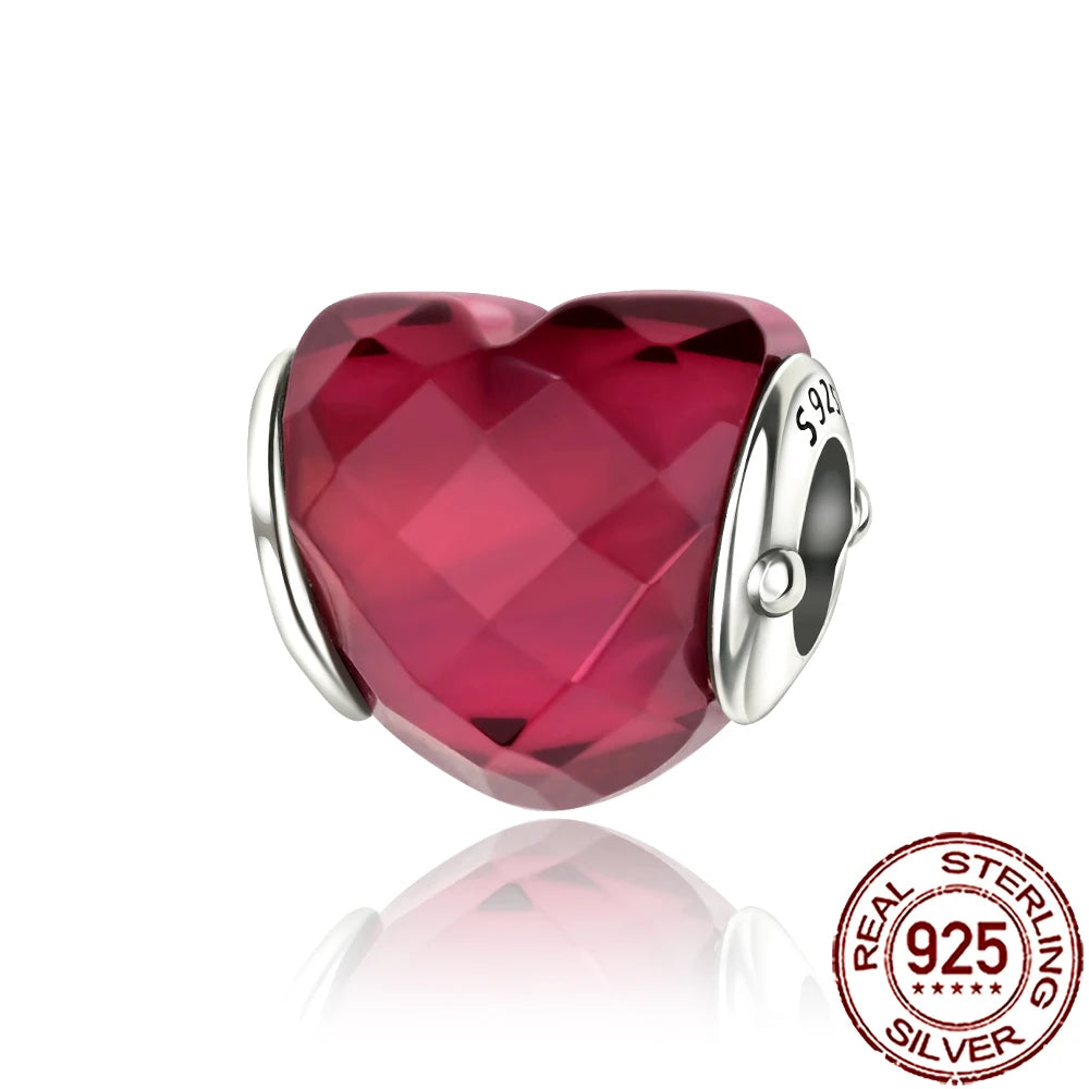 New 925 Sterling Silver Pink Daisy Murano Glass Charm | Cold Enamel Bead Fit Pandora Bracelet & Necklace