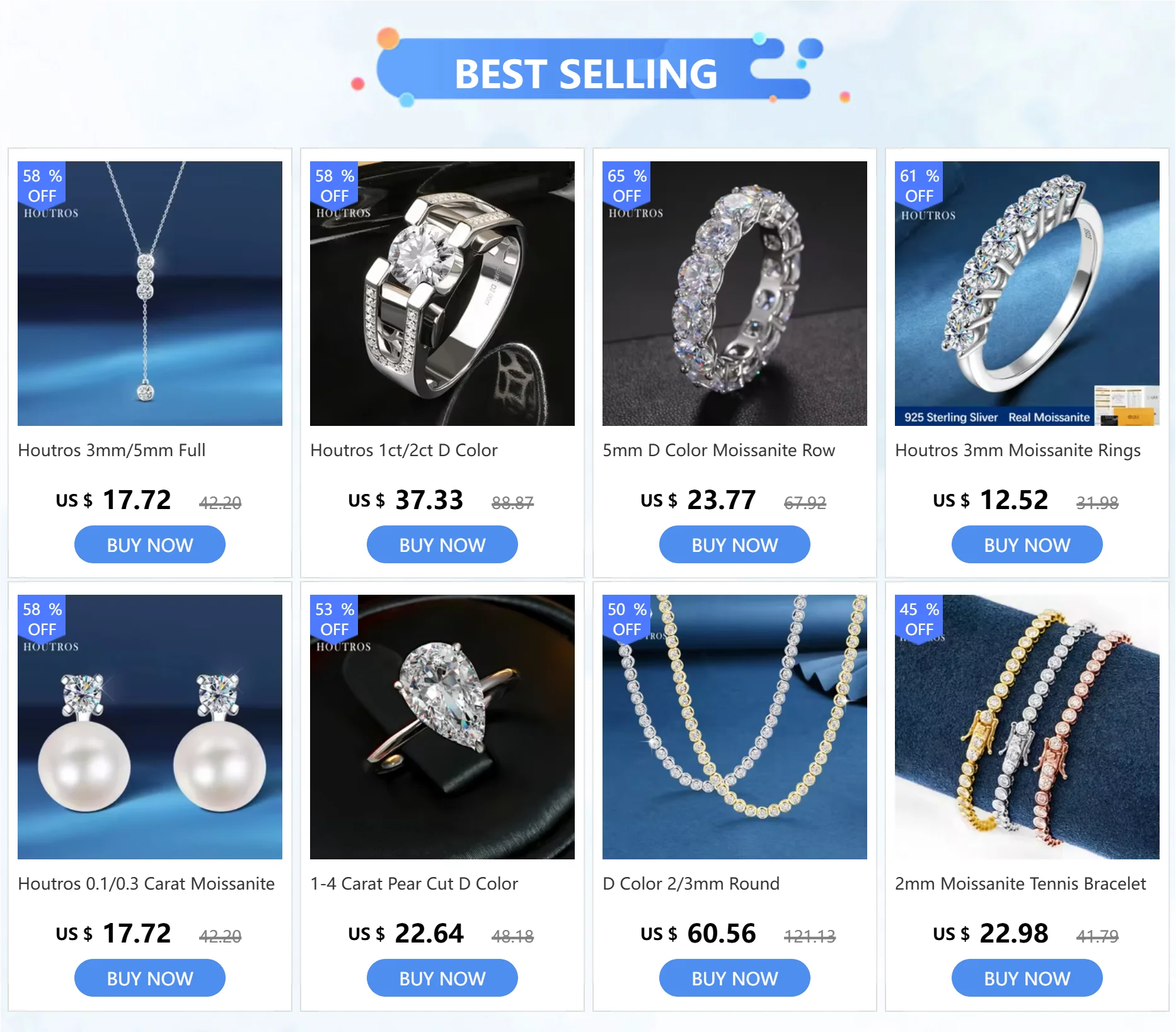 Real D Color Moissanite Diamond Earrings GRA Certified | 925 Sterling Silver Sparkling Studs for Women