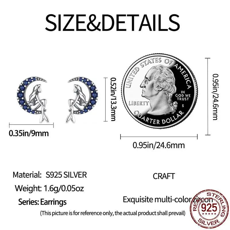 Luxury 925 Sterling Silver Ocean Mermaid Earrings | Pave CZ Fine Jewelry for Women