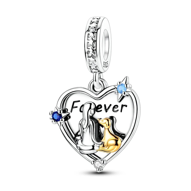 Hot Sale 925 Sterling Silver Moments Keychain Charm | Fit Original Bracelet Beads Women’s Elegant Jewelry Gift