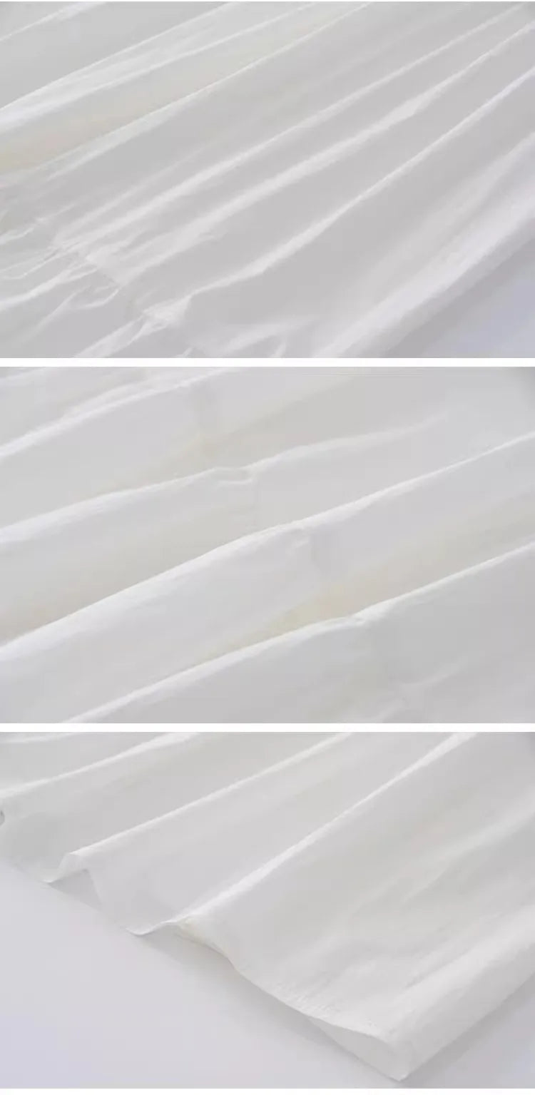 Women’s White V-Neck Backless Strap Dress – Summer Fairy Beach Vacation Long Skirt, Elegant Loose Waist Gown