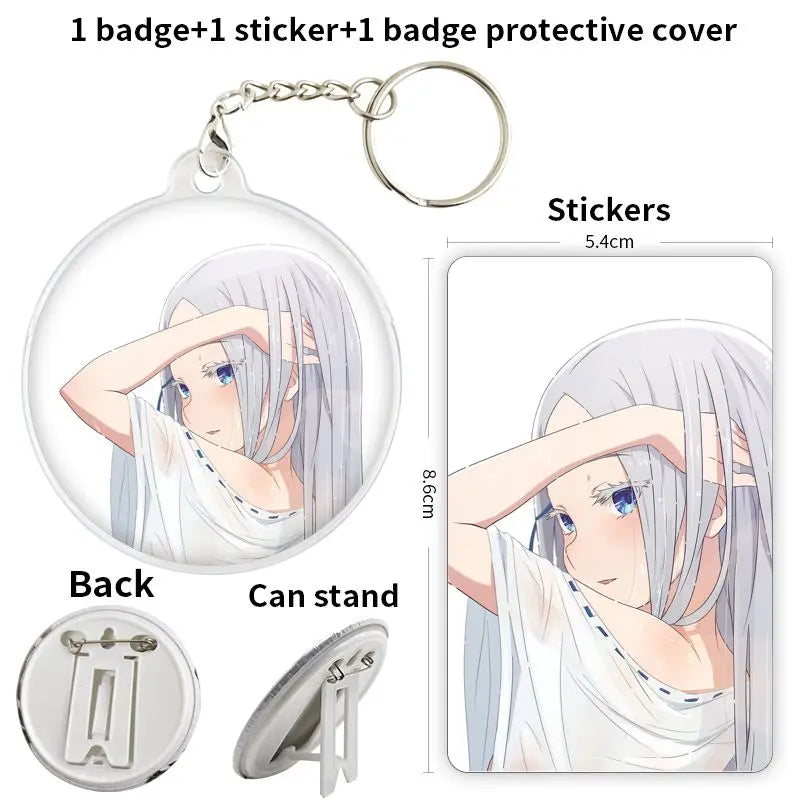 Re:Zero Anime Character Soft Button Badge – Fashion Tinplate Brooch Pin Trinket for Bags & Clothes