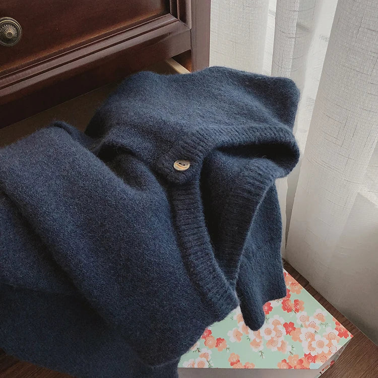 Women’s Knitted Open Cardigan | Casual Korean Style Long Sleeve Autumn Winter Outerwear Sweater Jacket