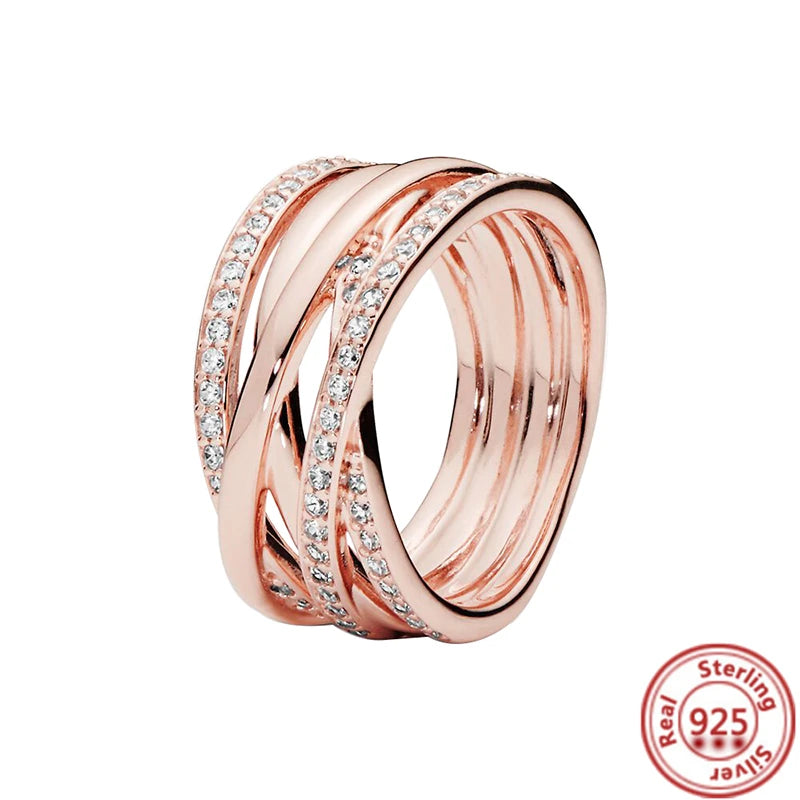 925 Sterling Silver Women's Golden Charm Pearl Ring | Retro Party & Anniversary Jewelry