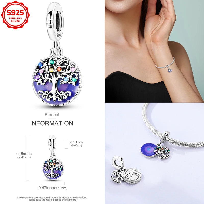 Hot Sale 925 Sterling Silver Moments Keychain Charm | Fit Original Bracelet Beads Women’s Elegant Jewelry Gift